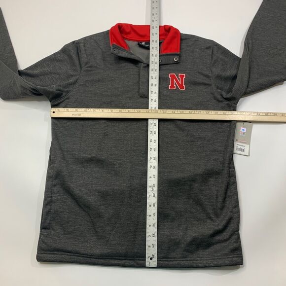 Colosseum Nebraska Huskers Sweatshirt Mens M Medium Grey Long Sleeve Pullover - Picture 7 of 12
